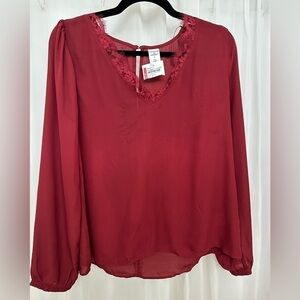 1-NWT Melrose & Market peasant blouse size M